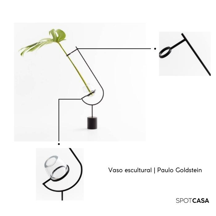 vaso escultural minimalista