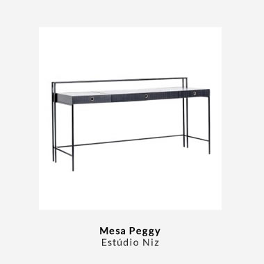 Mesa Escrivaninha Estilo Minimalista de Ferro Reta