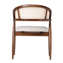 Cadeira Para Mesa de Jantar Com Design Natural em Madeira