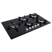 Cooktop a Gs Penta Glass Preto de Vidro 90cm Tramontina