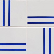 Azulejo Decorado Para Parede Line Duplo Vetro 15x15Cm