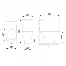 Kit Bacia Sanitria Linha Gap Roca com Caixa Acoplada