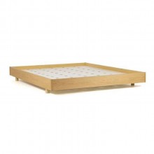 cama de madeira carvalho com design minimalista assinado 