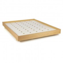 Cama de Madeira Lund Carvalho Design Assinado Minimalista