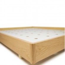 Cama de Madeira Lund Carvalho Design Assinado Minimalista