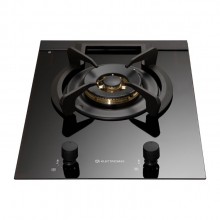 Cooktop Domin Vetro Dual Flame 38cm Bivolt Preto Elettromec