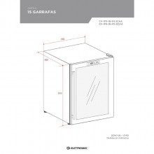 Adega Elettromec 15 Garrafas Freestanding Inox 127V/220V