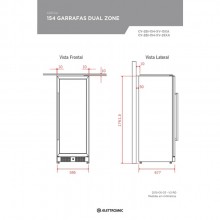 Adega 154 Garrafas Dual Zone Built-In Elettromec 220V