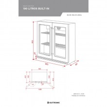 Cervejeira Center 190 Litros de Embutir 220V Elettromec