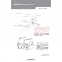 Churrasqueira Gourmet Profissional a Gs 75cm | Elettromec