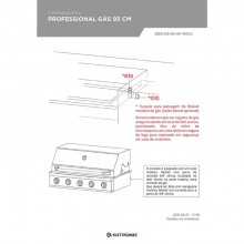 Churrasqueira Gourmet Profissional a Gs 95cm Elettromec