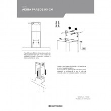 Coifa Adria Parede Elettromec 90cm 220V Gourmet Titanium