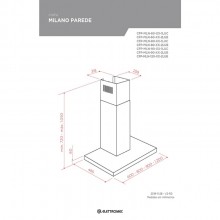 Coifa Milano Parede Elettromec 60cm 127V/220V Compacta 