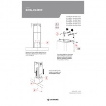 Coifa Roma Para Cozinha Parede Inox 90cm Bivolt Elettromec