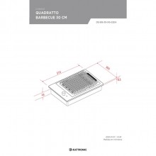 Cooktop Domino Eletrico Barbecue 30Cm Quadratto 220V