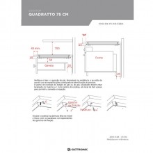 Cooktop Quadratto Gs 5 Bocas 75cm Bivolt Elettromec Titanium