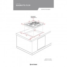 Cooktop Quadratto Gs 5 Bocas 75cm Bivolt Elettromec Titanium