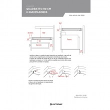 Cooktop Quadratto Gs 6 Bocas 90 Profissional Elettromec