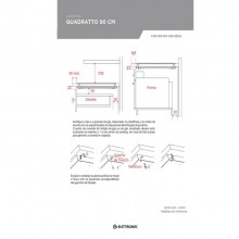 Cooktop Quadratto Gs 5 Bocas 90cm Bivolt Elettromec Titanium