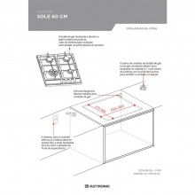 Cooktop Sole Gs 60cm Inox Bivolt Elettromec Para Cozinha