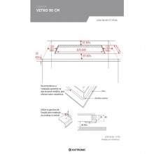 Cooktop Para Bancada 90cm Bivolt Vitrocermico Elettromec