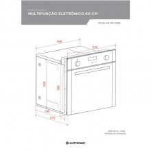 Forno Nero Eletrnico Multifuno 220V Elettromec Titanium