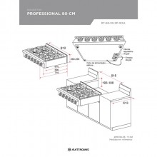 Rangetop Cooktop de Balco Professional 90cm 127V Elettromec