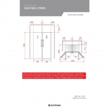 Refrigerador Duo 360 Litros 220V Elettromec Titanium Gourmet
