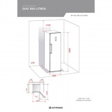 Refrigerador Duo 360 Litros 220V Elettromec Titanium Gourmet