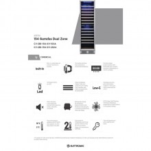 Adega 154 Garrafas Dual Zone Built-In Elettromec 220V