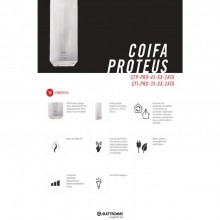 Coifa Proteus Para Cozinha Ilha 35cm em Ao Inoxidvel 220v 