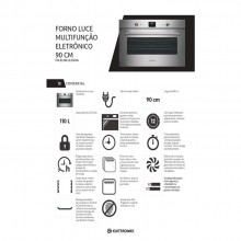 Forno Luce Multifuno Eletrnico 220V Elettromec Titanium