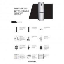 Refrigerador Geladeira Freezer Bivolt P/Cozinha Elettromec 