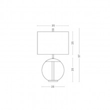 Luminria de Mesa Mid Klaxon Abajur Minimalista Moderno 