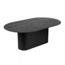 Mesa de Madeira Oval Para Sala de Jantar Tromso Wooding 