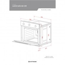 Forno Luce Gs 60cm 220V Elettromec Titanium Gourmet Cozinha