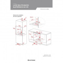 Forno Luce Eletrnico Multifuno 60cm 220V Elettromec Titanium