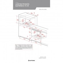 Forno Luce Multifuno Eletrnico 75cm Elettromec Titanium