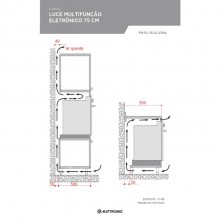 Forno Luce Multifuno Eletrnico 75cm Elettromec Titanium