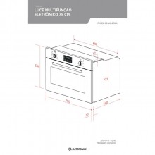 Forno Luce Multifuno Eletrnico 75cm Elettromec Titanium