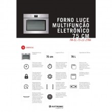 Forno Luce Multifuno Eletrnico 75cm Elettromec Titanium